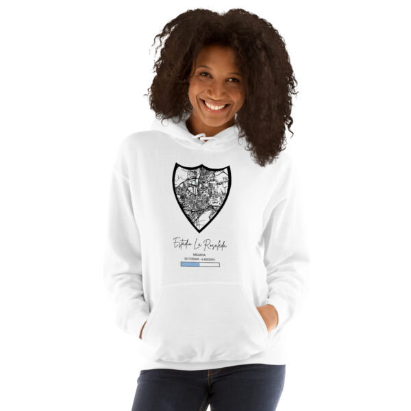 Sudadera capucha mapa escudo unisex - Imagen 3