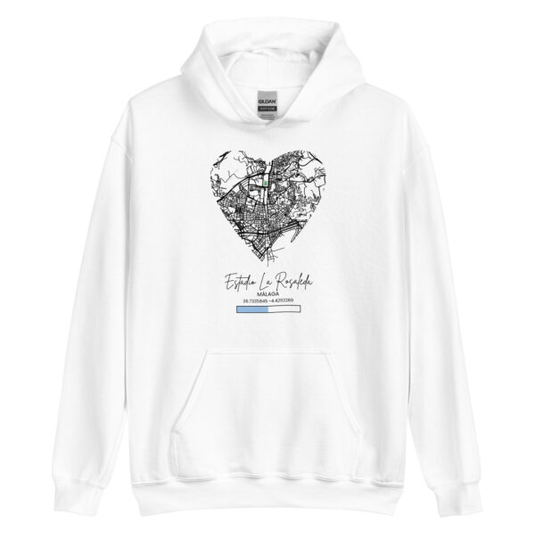 Sudadera con capucha corazón mapa unisex - Imagen 4