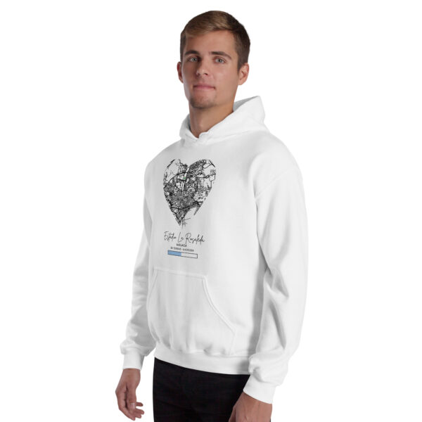 Sudadera con capucha corazón mapa unisex - Imagen 6