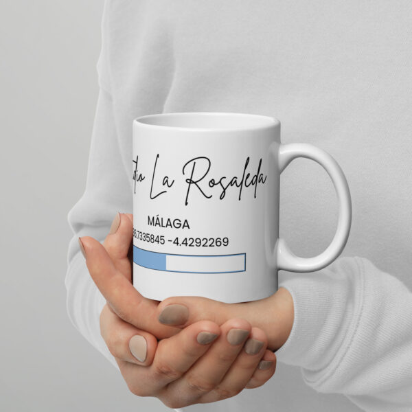 Taza blanca mapa corazón - Imagen 2